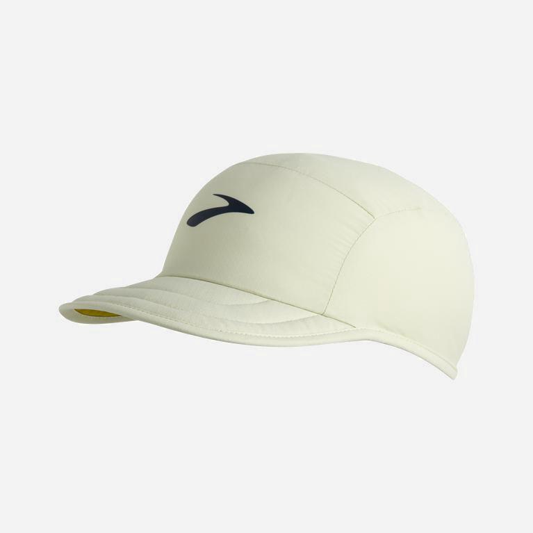 Brooks Lightweight Packable Israel - Women's Running Hat - Honeydew/Golden Hour/White (80194-TAHU)